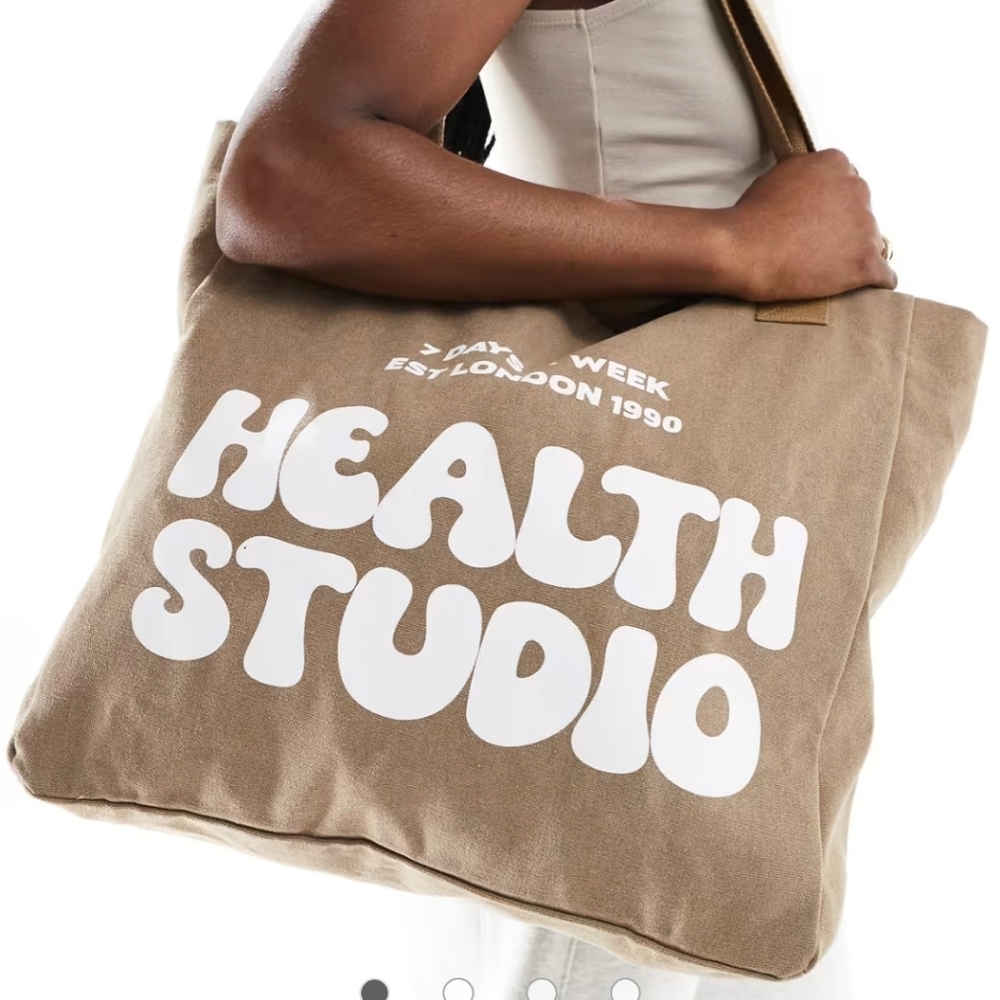 NWT- ASOS 4505 Studio washed cotton tote bag in latte